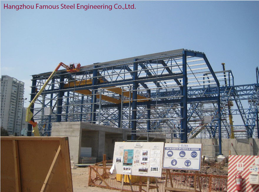 채광 저장을 위한 PEB 산업 강철 프레임 건물 쉬운 직립