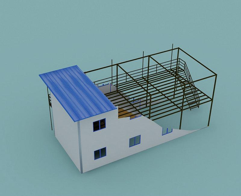 노동자 거주를 위한 쉬운 건축 샌드위치 위원회 강철 휴대용 집